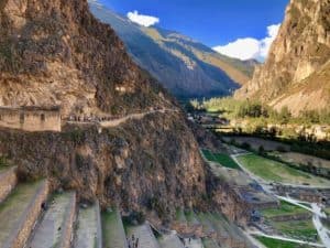 Ollantaytambo no Vale Sagrado dos Incas no Peru