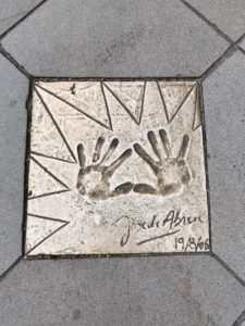 Marcas das mãos de artistas famosos em Gramado