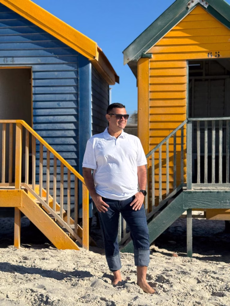 Praia de Muizemberg próximo a Cidade do Cabo